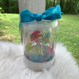 Mary Square 16oz Birthday Girl Wine Glass